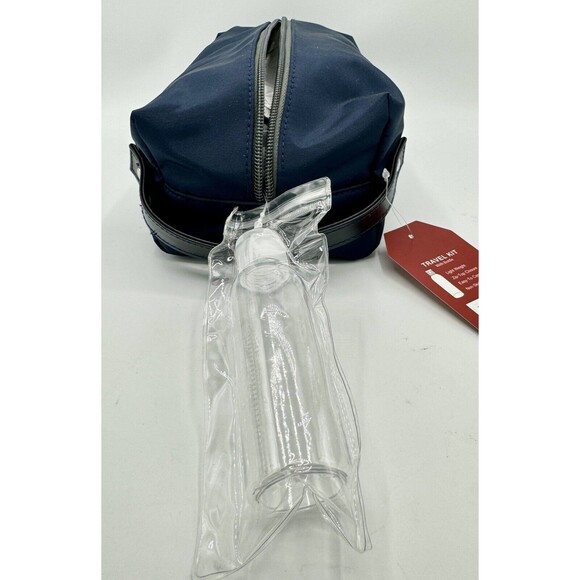 PERRY ELLIS PORTFOLIO Men's Nylon Handle Travel Zip-Kit Bag, Navy, NWT - Picture 7 of 7